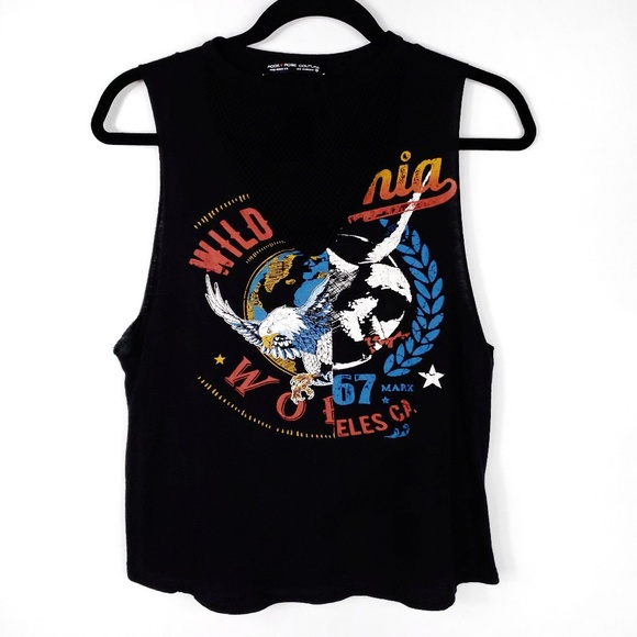 Rock Rose Couture Tops - Rock Rose Couture LA Mesh Rock N Roll Muscle Tank